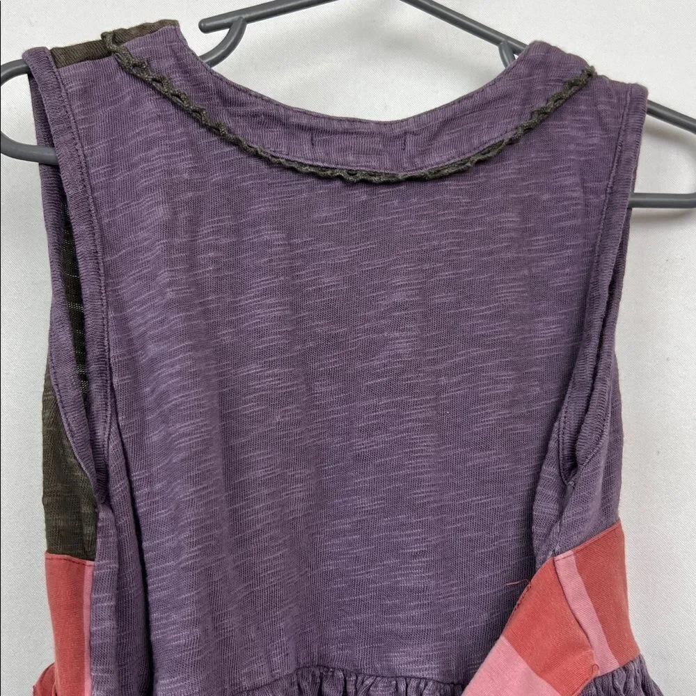 Matilda Jane purple and brown knit wrap top ruffle layer hem dress size 4